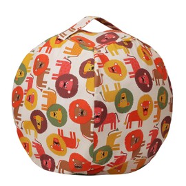 LMYOVE Stuffed Animal Storage Bean Bag Chair Cover（No Filler, Kids Baseball Bean Bag Chair Cover for Storage Plush Toys for Toddler 38"