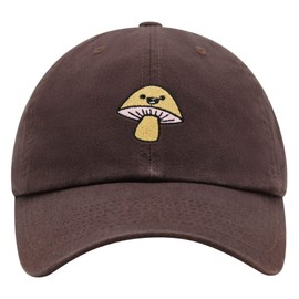 JPAK Mushroom Premium Dad Hat Embroidered Baseball Cap Mellow Recipe Brown