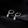 SLUYNZ 925 Sterling Silver Dainty Teardrop Earrings CZ Bezel Dangle