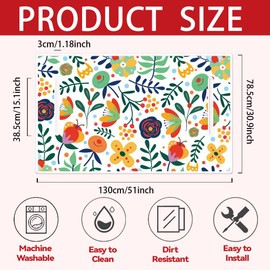 WEBEEDY Golf Cart Seat Covers,Bohemian Floral Design Summer Breathable Golf Cart Seat Towel Blanket Keeps Seat Clean for Most 2-Seat Golf Carts,100% Microfiber Soft Golf Accessories,51"x 31"