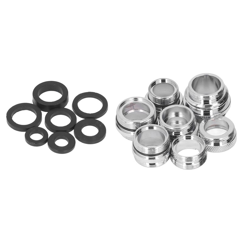 7Pcs/Set Male Female Faucet Adapter Kit with Gasket Brass Aerator