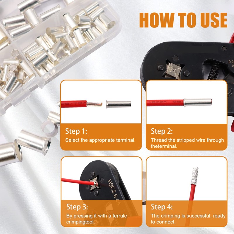 mankk 305 Pcs Wire Ferrules Kits Silver Plated Copper Crimp