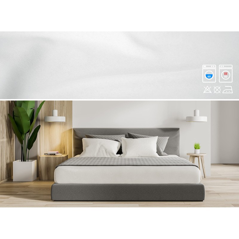 BEAUTEX Microfibre Fitted Sheet, Lightweight and Soft Premium Quality (90