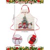 Bencailor Winter Aprons with Pockets Adjustable Holiday Kitchen Aprons Waterproof