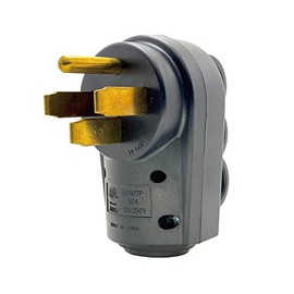 Sintron NEMA 14-50P Straight Blade Plug, Ergonomic Handle, DIY Rewirable, for RV Camper Travel Trailer, 125/250 Volt 50 Amp 3 Pole 4 Wire, ETL Listed, Heavy Duty Spec Industrial Grade.