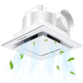FASDUNT 120 CFM Bathroom Exhaust Fan with Light, 1.0 Sones Ultra Quiet Ceiling Ventilation Fan with 5000K Daylight LED, No Attic Access Needed, Perfect for Bathroom Remodel