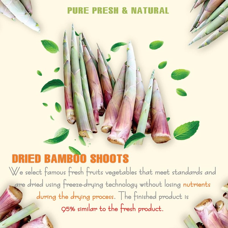 DRIED BAMBOO SHOOTS 5.29 Oz (150g) VIETFARMFOOD: Dried agricultural products