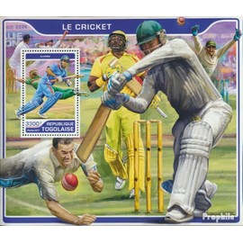 Togo miniature sheet 1439 (complete. issue) unmounted mint/never hinged ** MNH 2017 Cricket (Stamps for collectors) Ball games without football (basketball/handball/baseball …)