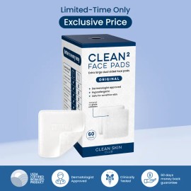 Extra Large Reusable Cotton Face Pads – Triple Layer Soft Textured Makeup Remover Pads, Organic Cotton Skincare Pads for Gentle Cleansing & Daily Use