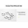 10pcs Crows Foot Wrench Set, KIMISS Drive Crowfoot Wrench Set