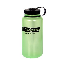 Nalgene Tritan Wide Mouth BPA-Free Water Bottle, Glows Green, 33 once (907 g)