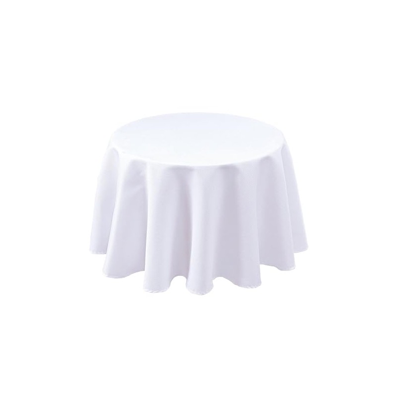 Biscaynebay Textured Fabric Round Tablecloths 60 Inches for Tables diameters
