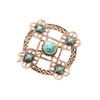 WINDALF Thura Medieval Brooch Diameter 4.3 cm with Turquoise Stones