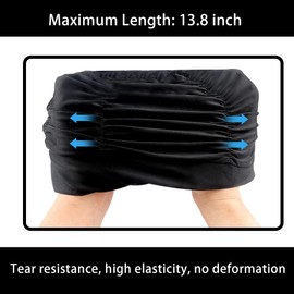 Swim Caps for Women Swimming Fabric Nylon Cloth Swim Cap Comfort Pleated Swimming Cap for Long Hair Not Waterproof Elastic Bathing Caps Swim Hat Keep Hairstyle Unchanged(1-Black)