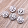OVERTOYOU Decorative Button, 5Pcs 12mm Crystal for Rhinestone Flower Round