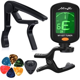Chromatic Guitar Bass Violin Ukulele Tuner + Capo + Tuner