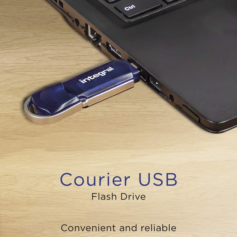 Integral 64GB 5-pack USB Memory 2.0 Flash Drive Courier Blue