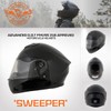 Milwaukee Helmets MPH9836DOT Sweeper Gloss Black DOT Approved Motorcycle Full