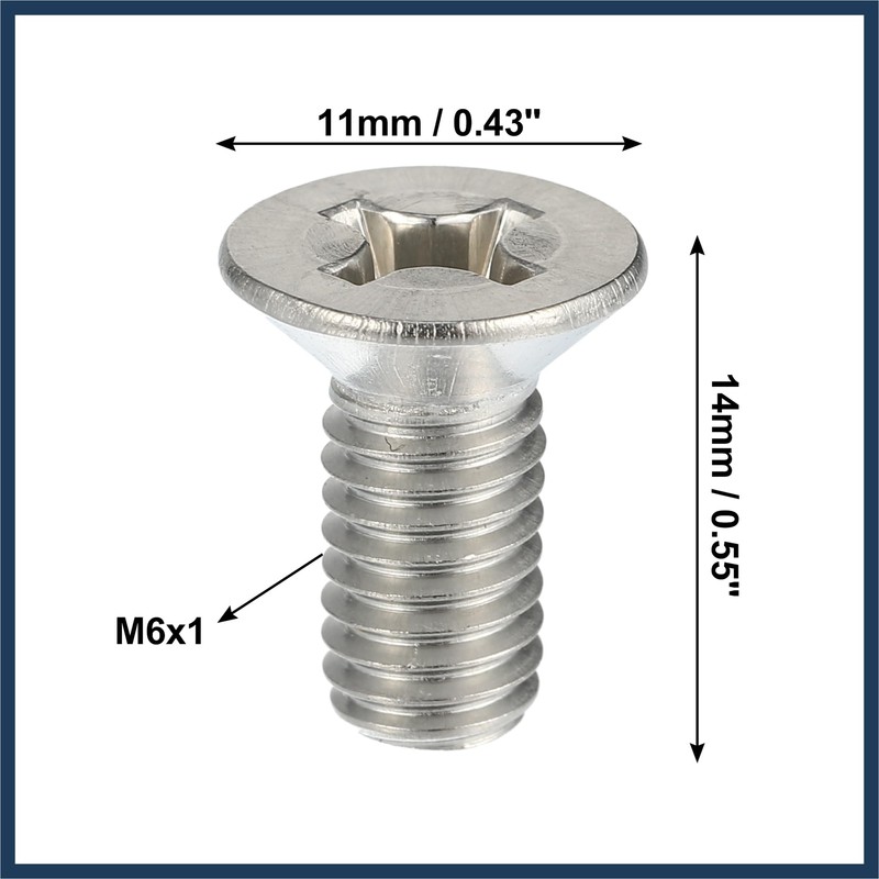 INFINAUTO 4pcs Brake Disc Rotor Screws Bolts Kit 93600-06014-0H for