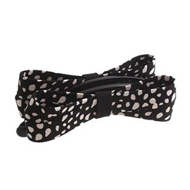 VINGTAINE H-185-BK- Animal Pattern Ribbon Banana Clip, M, Easy Bundle, Adult, Hair Accessory, Black