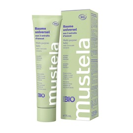 Mustela Bálsamo Universal Multipropósito, nutre, repara y protege las áreas secas del rostro y del cuerpo. Certificado BIO con tres extractos de aguacate, 99.7% ingredientes de origen natural