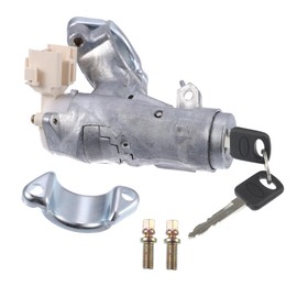 Hihaha 45020-38-1 450201211 / Inner/Ignition Switch Steering Lock Cylinder with Bracket 2 Keys for Toyota Corolla 1998-2002 for Toyota RAV4 1998-2000 / Metal / 1 Set/Silver Tone