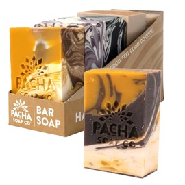 Pacha Soap Co. Almond Goat's Milk Bar Soap - Handcrafted, Premium Soap Bars for Face, Body & Hands, Hydrating & Soothing with Essential Oils, Almond Oil, Goat's Milk, Made in USA, 5-Pack (4 oz. ea)