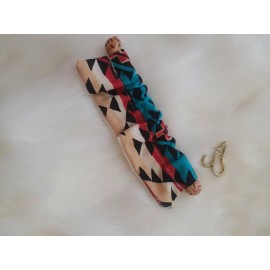 Unbranded 1:12 Scale Dollhouse Miniature Aztec Print Valance With Rod 4W X 1L