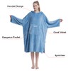 Hiturbo Plush Changing Robe, Fluffy Wearable Blanket, Soft Oversize Hooded