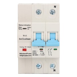 Wifi Circuit Breaker 2P DIN Rail Mount Remote Control Smart Circuit Breaker Switch with Timing Delay Function AC230V 100A
