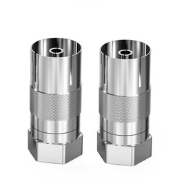 DXBNEZBC 4Pcs TV Aerial Adapter Aerial Coax Connectors, F Type to Coax Adapter for Antenna, Satellite, and Coaxial Cables, Durable and Easy to Install for Reliable Signal Transmission