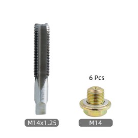 CCLIFE 13-Piece Oil Drain Plug Repair Kit M14 x 1.25 mm Thread Repair Kit for Oil Drain Plug