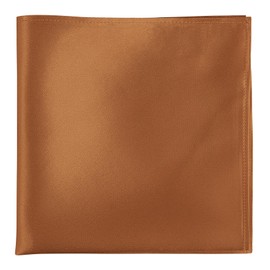 MANSPHIL Rust 100% Silk Pocket Squares for Men, 11x11 Inch Solid Suit Handkerchief for Prom Events, Gift Packed