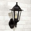 6 SIDED PIR MOTION SENSOR WALL LANTERN (Black 6 Sided