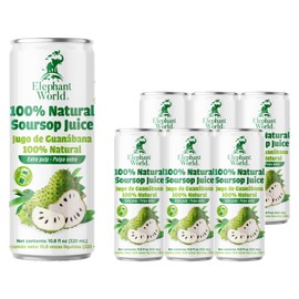 Elephant World 100% Natural Soursop Guanabana Juice 10.8 oz (Pack of 6), Soursop