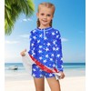 Meteorito Girls Rashguard Swimsuit Two Pieces Long Sleeve Bathing Suit