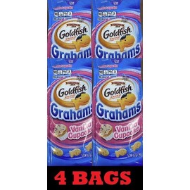 4x Pepperidge Farm Goldfish GRAHAMS VANILLA CUPCAKE Baked Crackers 6.6oz 4 BAGS