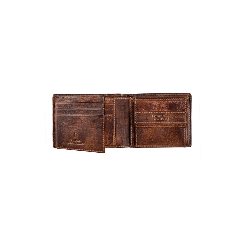 camel active, Melbourne Men's Wallet (Denim Size), Brown, 11,5 x
