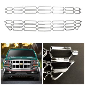 16-18 Chevy Silverado 1500 Chrome Plated Grille Skin Bumper Guard Insert Overlay fit LS LT WT