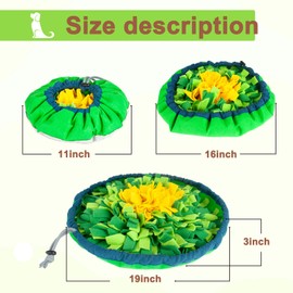 Snuffle Mat for Dogs Sniffing Feeding Mat,Dog Snuffle Mat Slow Feeding Bowl Dog Anti-Slip Nose，Adjustable Dog Digging Toys Encourages Natural Foraging Skills and Mental Stimulation (Green)
