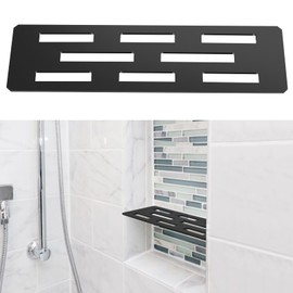 Hezaosth Rectangular Shelf for 12 Inch Tile Prefabricated Niches, Shower Niche Shelf with Powder Coated 316 Stainless Steel Finish, Fits 1/8 inch Grout Lines Shower Niche Insert