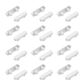 ZYAMY 24PCS Window Drain Cover Replacement Plastic Accessories 40x10x6.5mm Glossy Decorative Drain Window Drain Replacement Wiper Hole Cover White