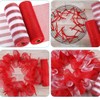 JStnana Red Deco Mesh Ribbon 10 inch for Wreath Making