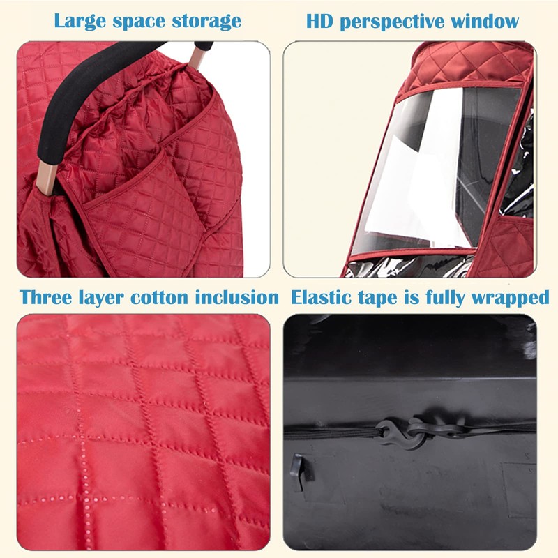Double Stroller Winter Rain Cover,Winter Cover for Double Tandem Stroller,Big