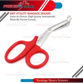 Set of 12 Pieces RED Paramedic Utility Bandage Trauma EMT EMS Shears Scissors 7.5 INCH Stainless Steel (PC Brand)