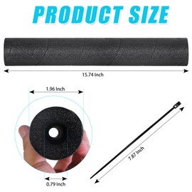 4 Pack Pipe Insulation Foam Tube, 15.74 Inch Black Pool Noodles Foam Snake Pipe Wrap Protection Multi-Purpose Soft Foams Tubing for Winter Water Pipes and Outdoor Indoor Swimming Pool Handle