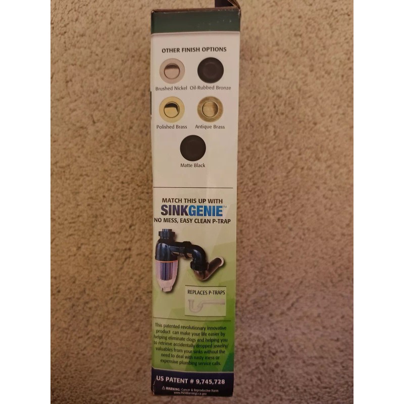 Waterworks PF WaterWorks Sink/Lavatory Pop-Up Drain For Sinks W/ Overflow