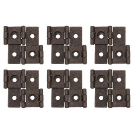 sourcing map Double Acting Hinges Folding Screen, 6Pcs 1.85" Double Swing Hinges Retro Style 270 Degree Rotation Screen Door Hinges, Copper Red