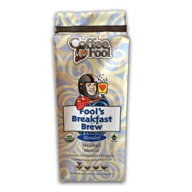 THE COFFEE FOOL Fool's Organic Fair Trade Breakfast Brew (Coarse Grind) 12 Ounce