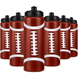 Yaomiao 6 Pcs Football Water Bottle for Boys 20 oz Football Accessories Water Bottle Reusable BPA-Free Squeeze Water Bottles Football Stuff for Boys Girls School Sports Party Gifts